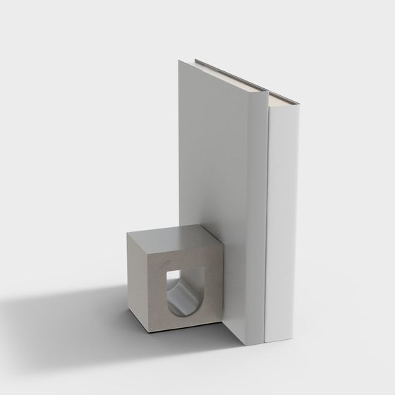 Minimalist Bookshelf and Book 3D model