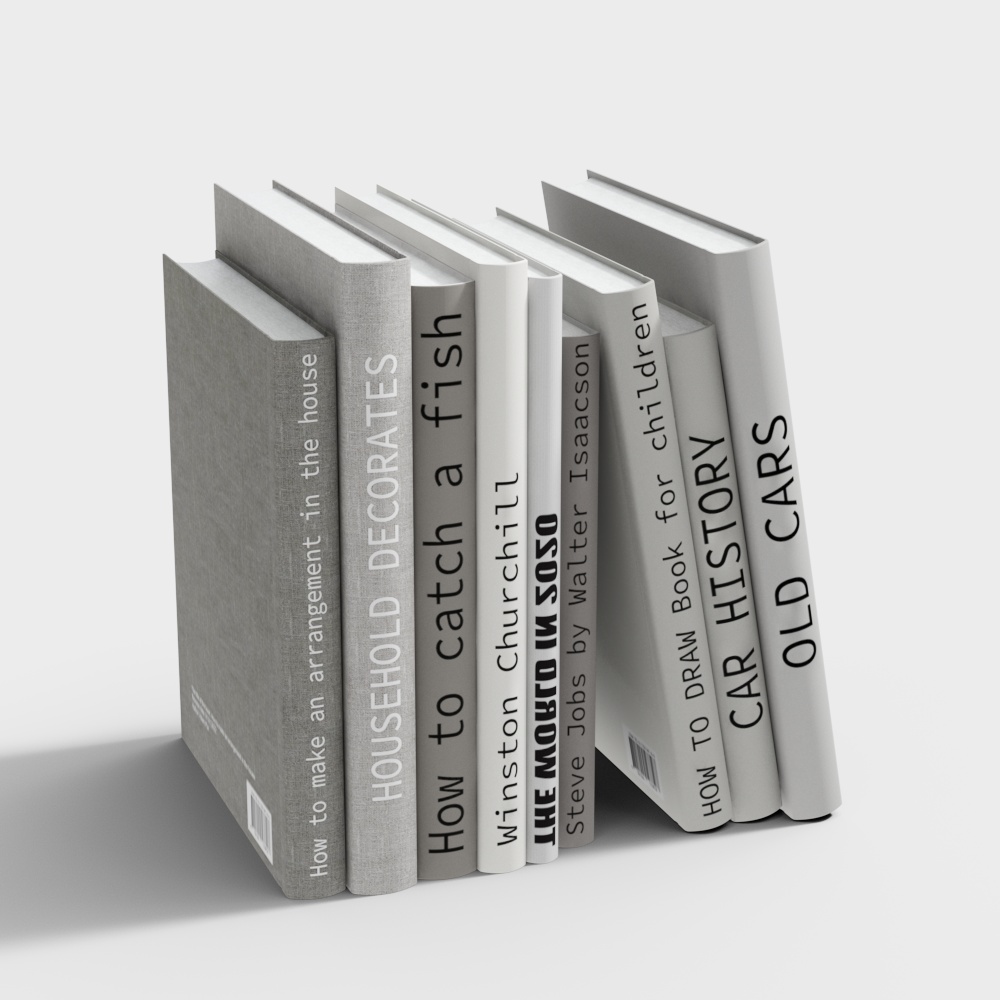 Low-Poly Bookshelf 3D model for Creators