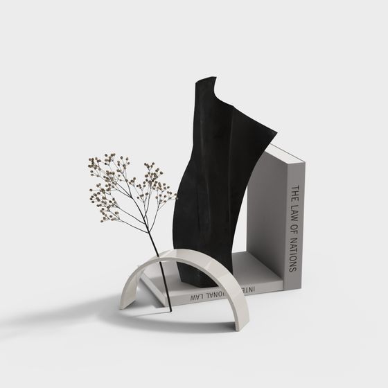 Abstract Bookshelf 3D model