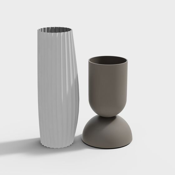 Stylish Origami Vase 3D model for Creative Projects