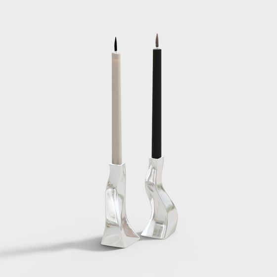 Sleek Candle Holder 3D Model