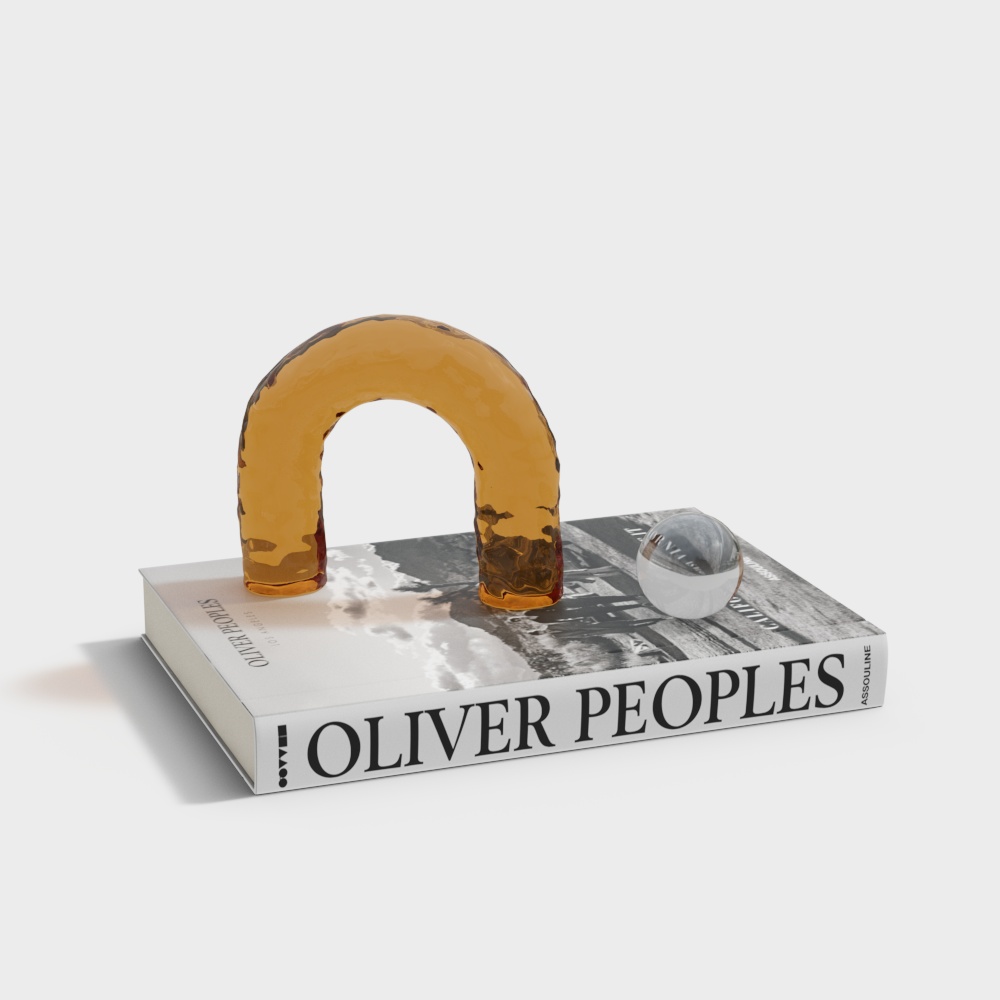 Glass Magnet Low Polygon 3D model