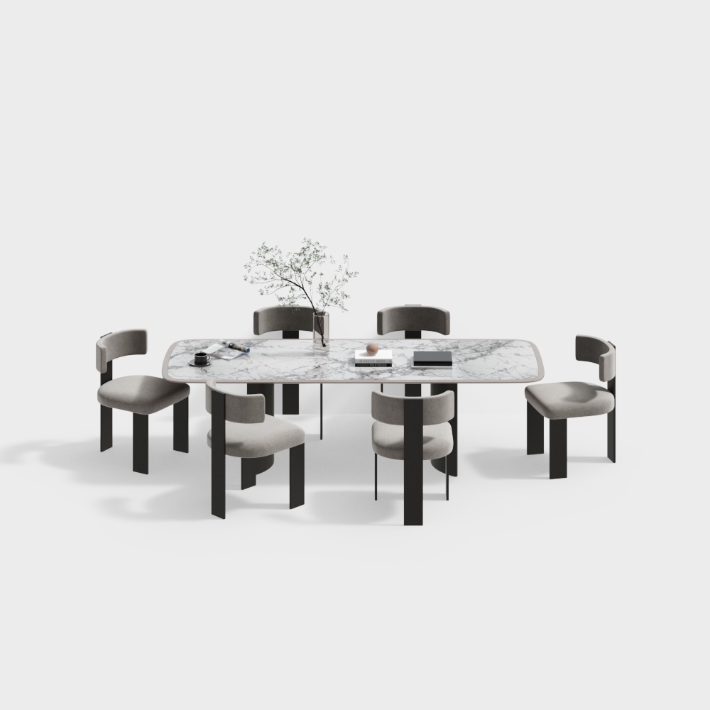 Modern dining table combination