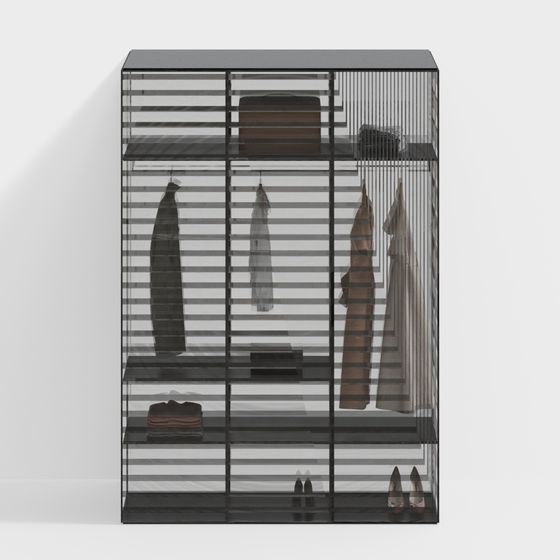 Modern Wardrobe 3D model for Stylish Interiors