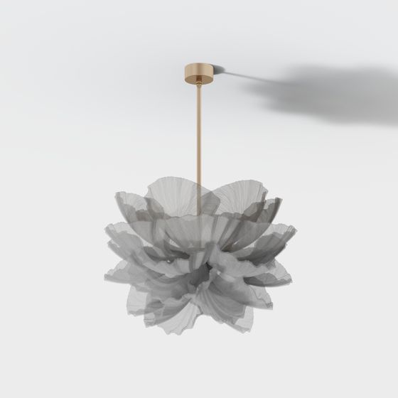 Elegant Floral Pendant Light 3D model