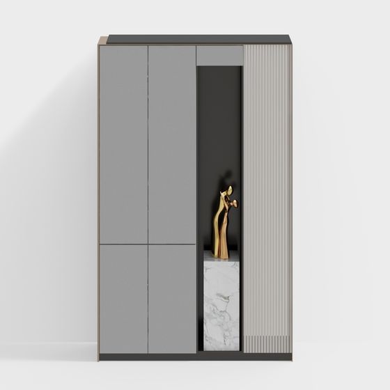 Elegant Minimalist Storage Cabinet 3D model