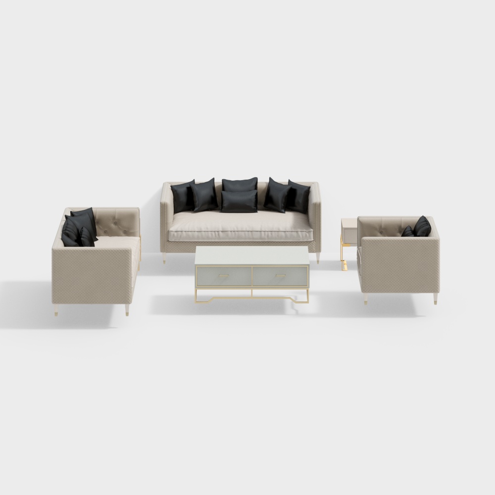 Combinación de sofá americano modelo L-SF007