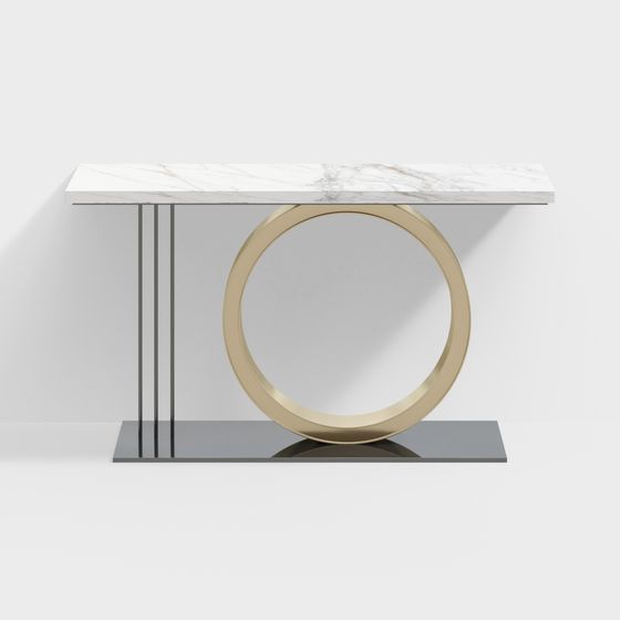 Stylish Ring Marble Table 3D model for Modern Interiors