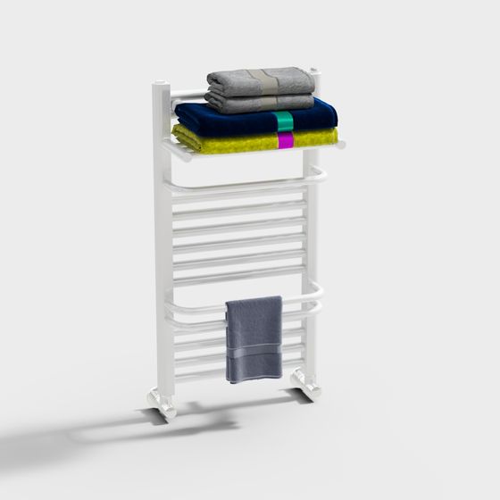 Minimalist Bathroom Towel Rack 3D model
