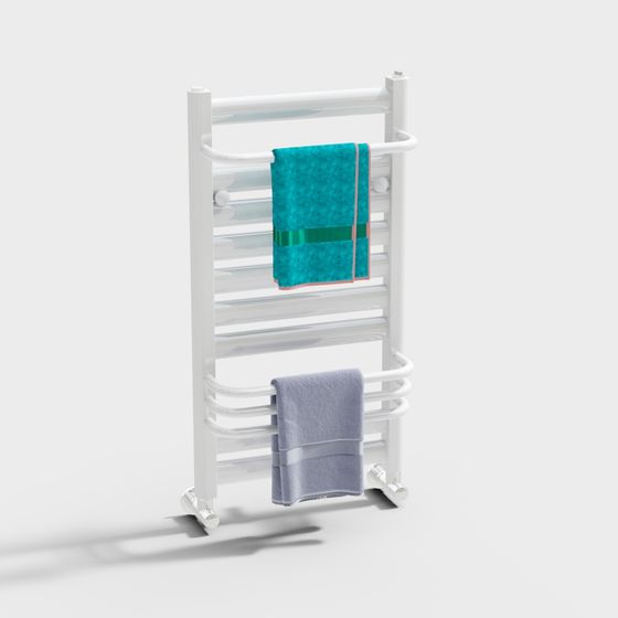 Stylish Low-Polygon Towel Rack 3D model