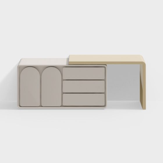 Urban Corner Cabinet 3D model for Modern Interiors