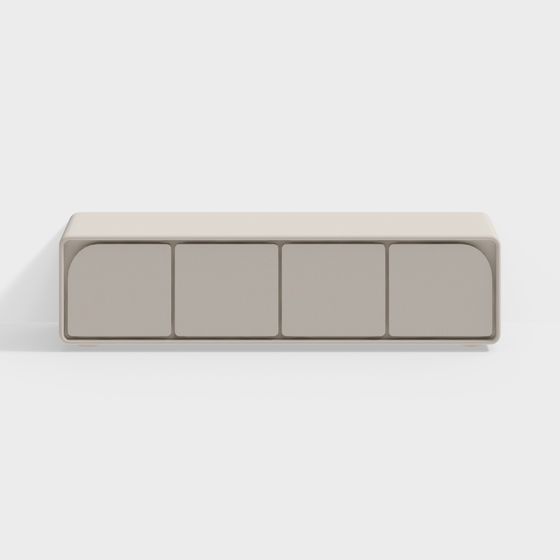 2m TV Cabinet - BSNYD2803 Rhine 3D Model in Brown