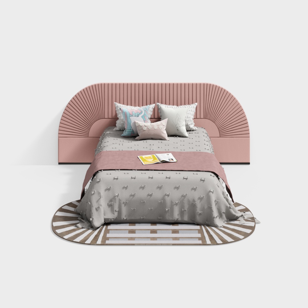 Peach and plum stacked the daughter's room bed