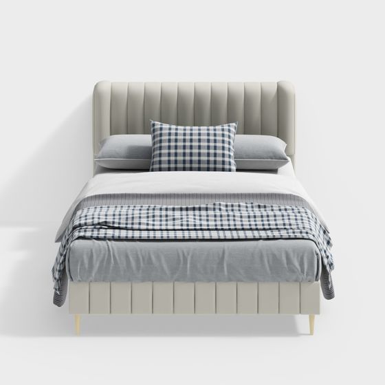 Chic Channel Bed 3D model