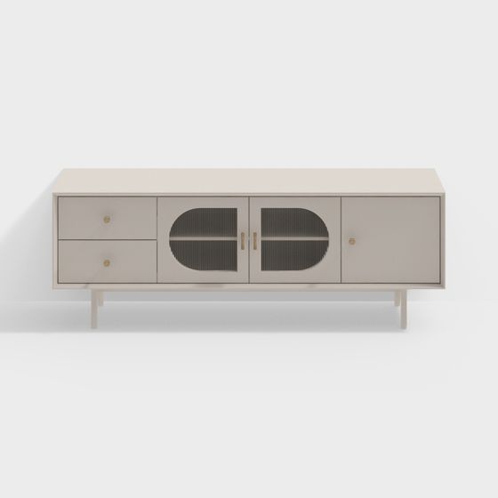 Modern Low-Poly TV Stand 3D model