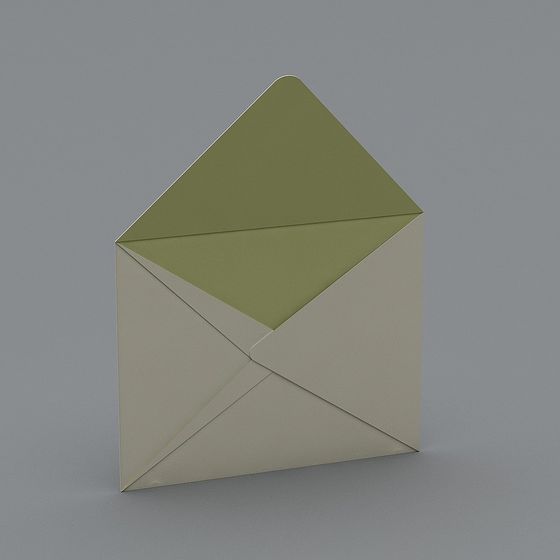 High-Detail Low-Poly Envelope 3D Model