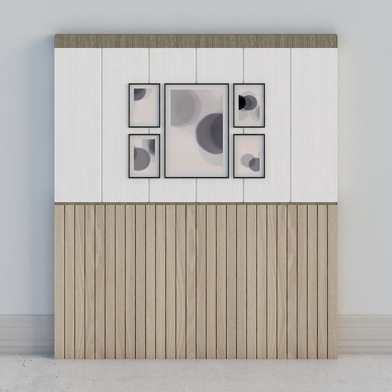 Stylish Minimalist Wall Design 3D model