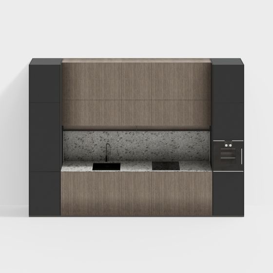 Minimalist Kitchen Cabinet Door 3D Model