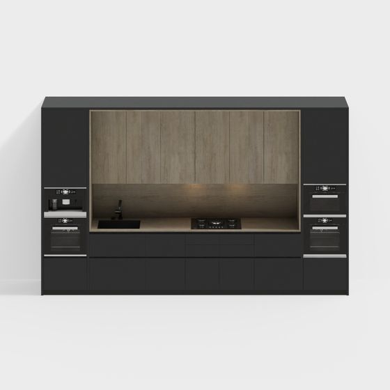 Minimalist Kitchen Cabinet Door 3D model