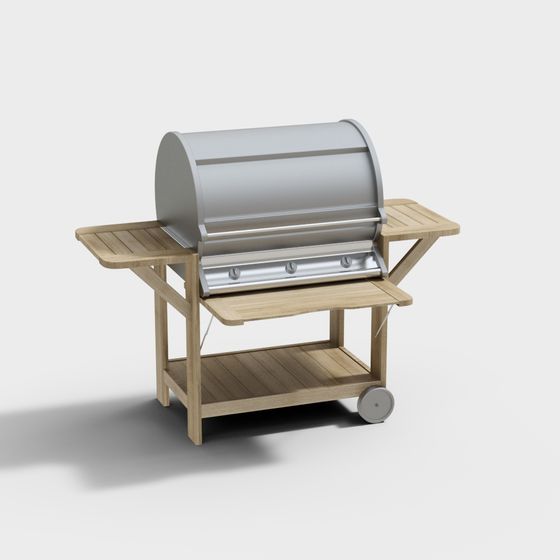 Portable BBQ Grill 3D model for Outdoor Cooking