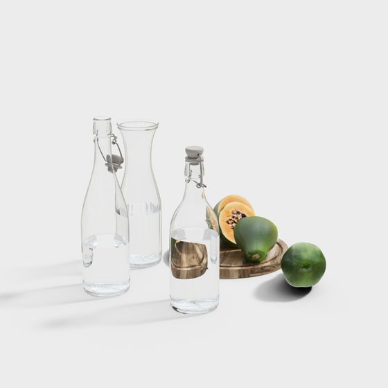 Summer Fruit Aroma Bottle 3D model