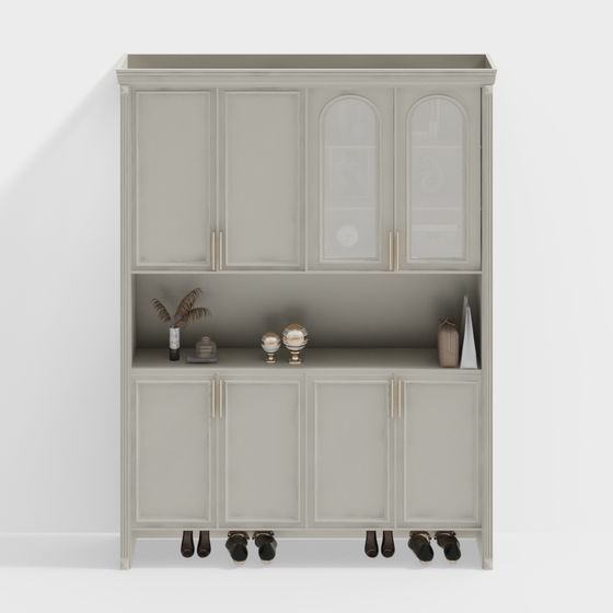 Stylish Minimalist Storage Cabinet 3D model for Modern Interiors