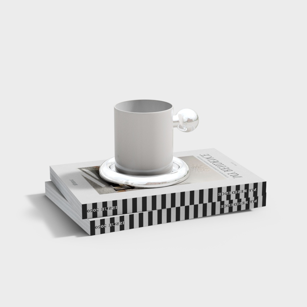Elegant Coffee Cup Set 3D model