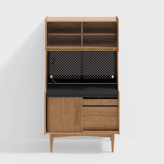 Nordic Style 3D Model Furniture Cabinet