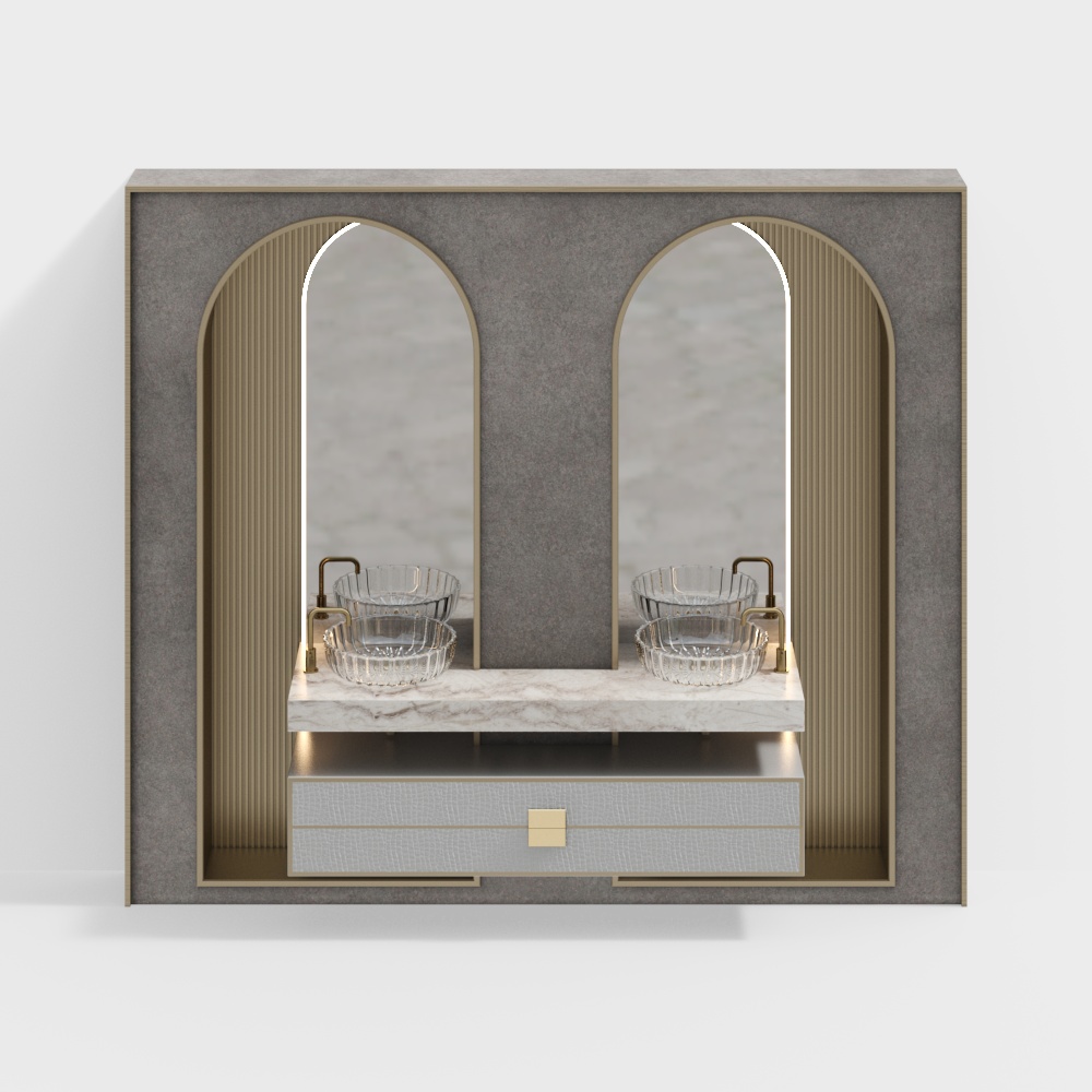 Modern luxury bathroom cabinet