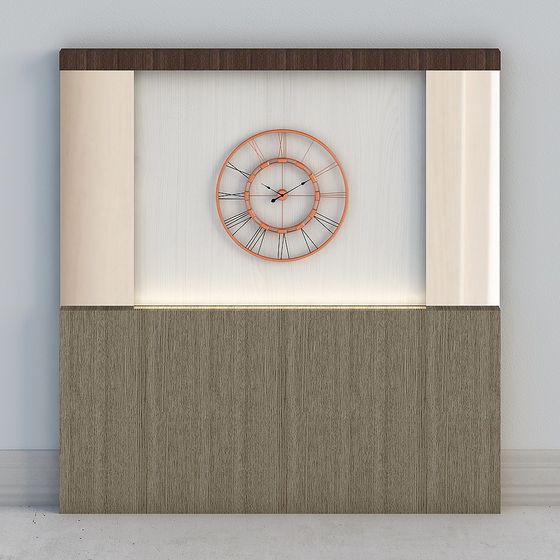 Sleek Modern Wall Clock 3D model
