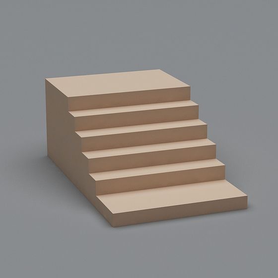 Elegant Low-Polygon Staircase 3D Model