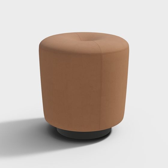 Stylish Round Stool 3D model for Creative Spaces