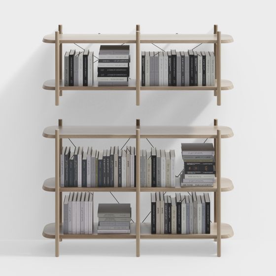 Urban Elegance Bookshelf 3D model for Modern Spaces