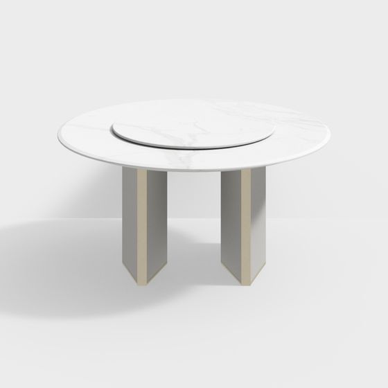 Urban Light Round Table 3D model for Modern Spaces