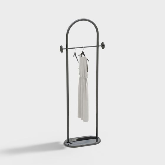 Elegant Gray Metal Hanger 3D model