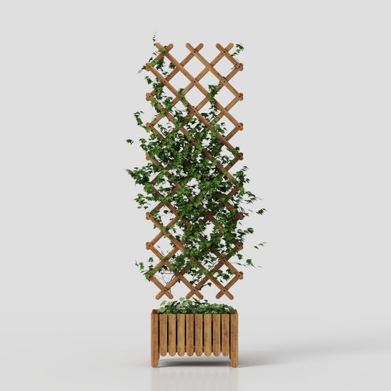 Pastoral Green Wall 3D Model for Green Space