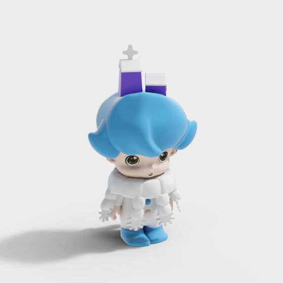 Snowy Elf 3D Model - A Whimsical Winter Delight