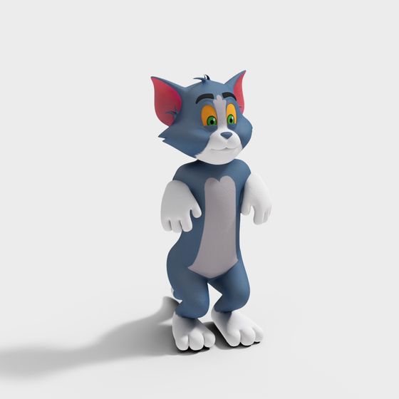 Playful Tom Cat 3D model for Creative Projects