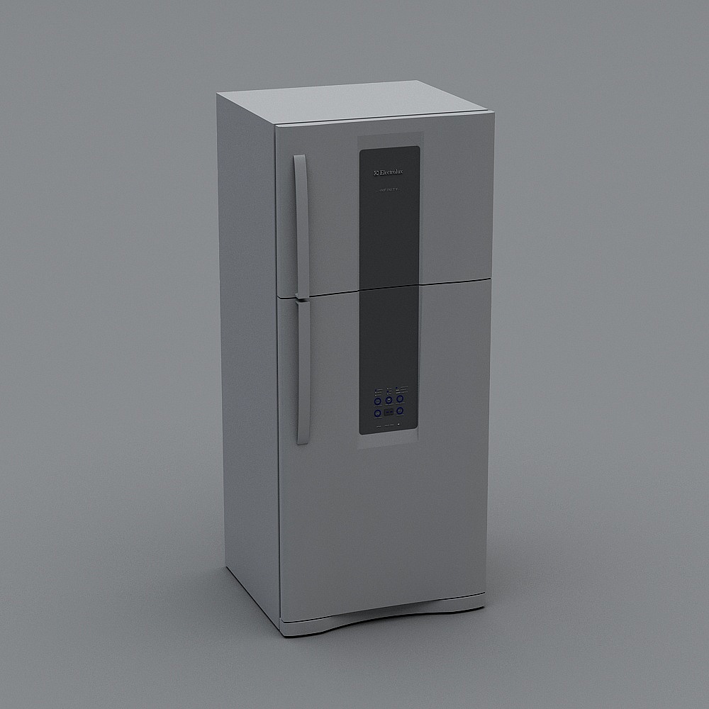 Sleek Modern Refrigerator 3D model