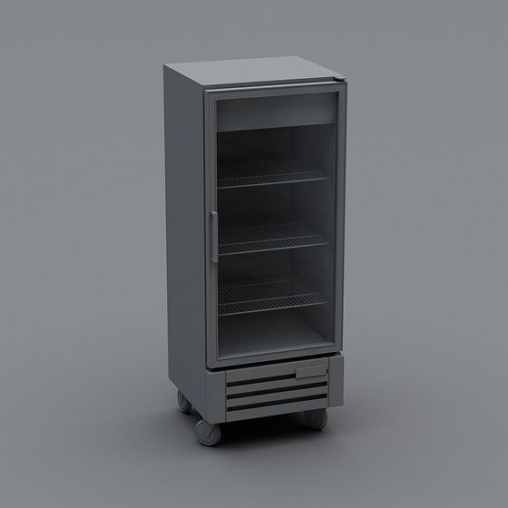 Stylish Mobile Refrigerator 3D model for Contemporary Spaces
