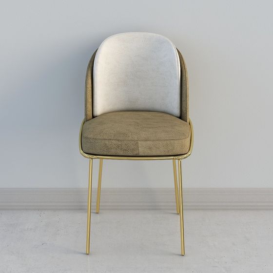 Elegant Velvet Chair 3D model