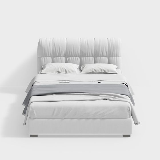 Modern Minimalist Bed 3D model