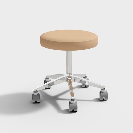 Stylish Rotating Office Stool 3D model