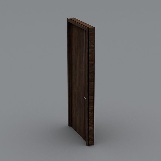 Modern Walnut Door 3D model