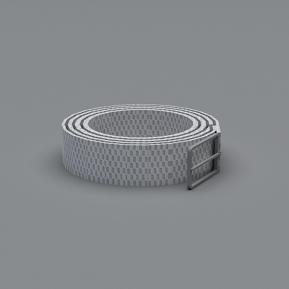 Minimalist Belt Low Poly 3D Model