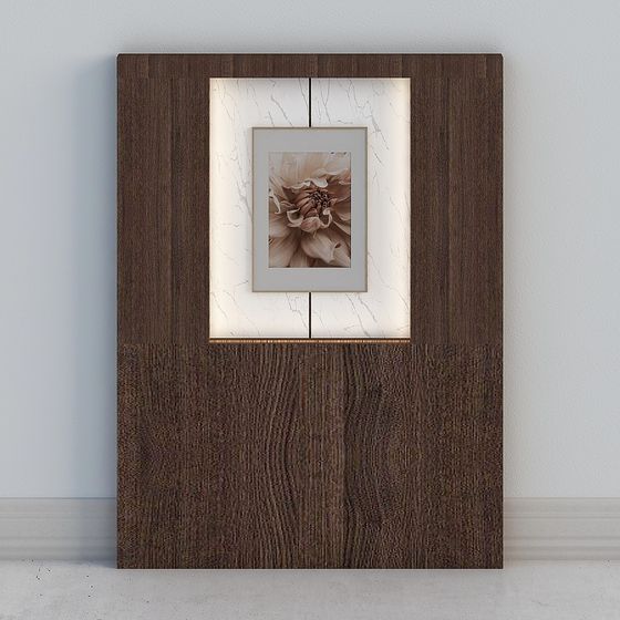 Wood Grain Frame Low Poly 3D model