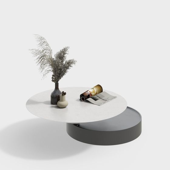 Floating Round Table 3D model for Modern Interiors