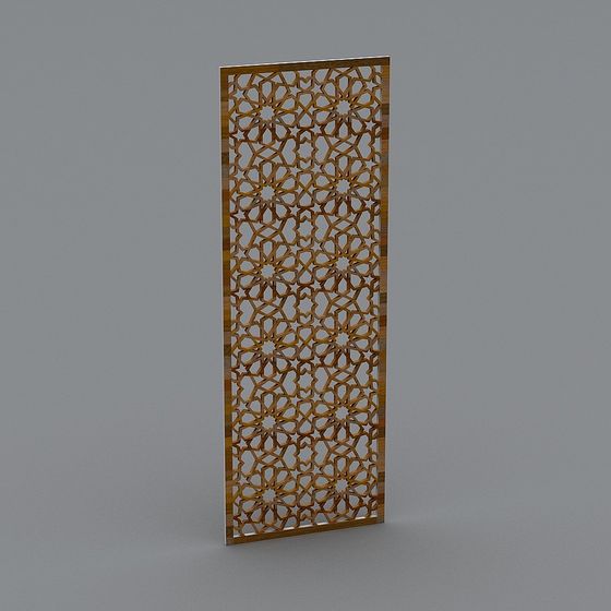 Elegant Low-Polygon Islamic Pattern 3D model