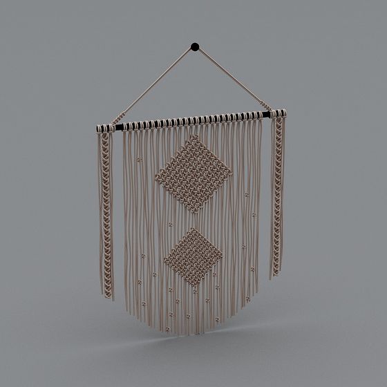 Macrame Wall Hanging 3D model for Creative Spaces