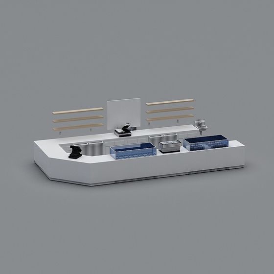 Urban Cafe Counter 3D model